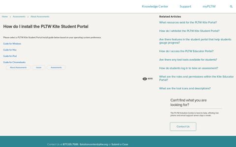 How do I install the PLTW Kite Student Portal