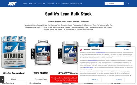 Sadik's Lean Bulk Stack – GAT SPORT