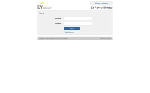 EYPayrollPortal - Log in