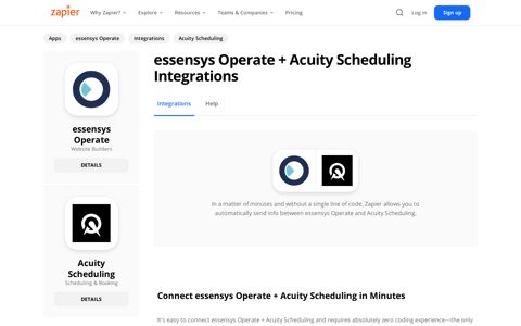 Connect your essensys Operate to Acuity Scheduling ... - Zapier