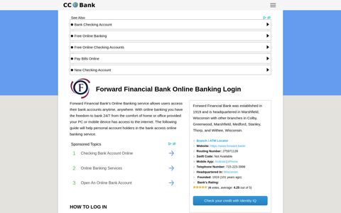 Forward Financial Bank Online Banking Login - CC Bank