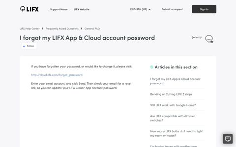 I forgot my LIFX App & Cloud account password – LIFX Help ...