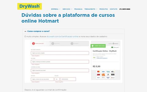 Dúvidas sobre a plataforma de cursos online Hotmart - DryWash