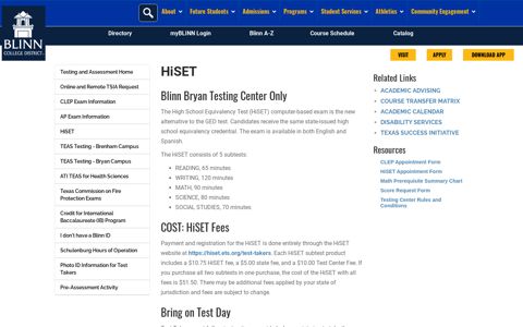 HiSET | Blinn College
