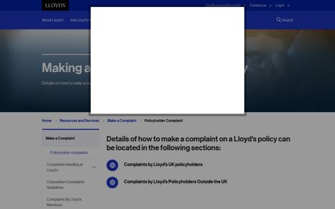 Making a complaint on a Lloyd's policy - Lloyd's - The world's ...