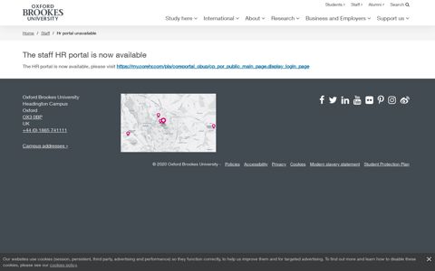 The staff HR portal is now available - Oxford Brookes University