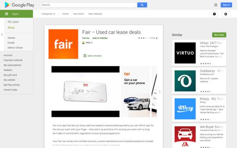 Fair – Used car lease deals - Apps on Google Play