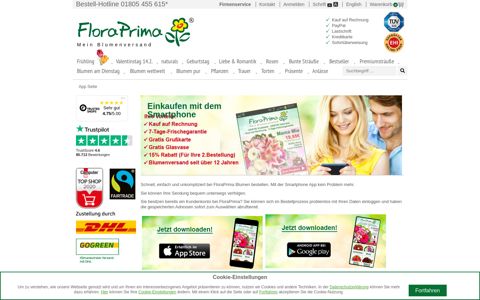 App Seite - FloraPrima