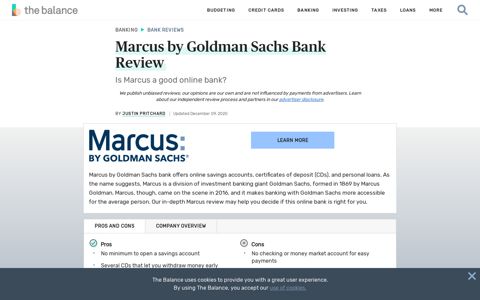 Marcus by Goldman Sachs Bank Review - The Balance