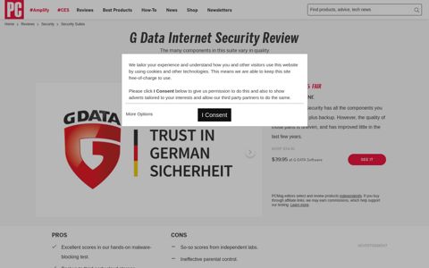 G Data Internet Security Review | PCMag