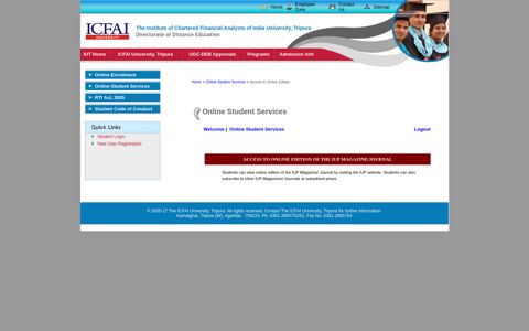 Student Services - The ICFAI University Tripura