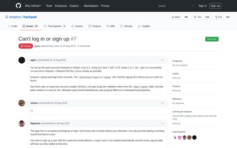 Can't log in or sign up · Issue #7 · dropbox/hackpad · GitHub