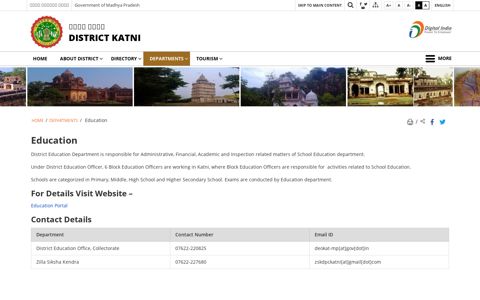 Education | District Administration Katni, Government Of ...