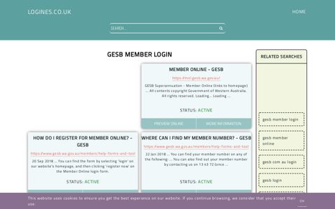 gesb member login - General Information about Login