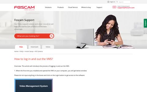 How to log in and out the VMS?-Foscam Support - FAQs