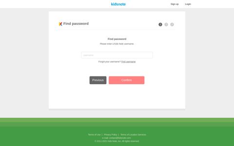 Find password - Kidsnote-
