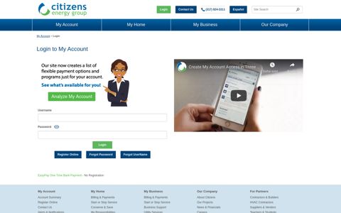 Login to My Account - Citizens Energy Group