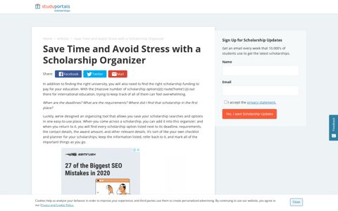 Save Time and Avoid Stress with a Scholarship Organizer ...
