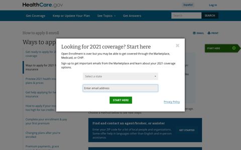 Apply for Health Insurance | HealthCare.gov
