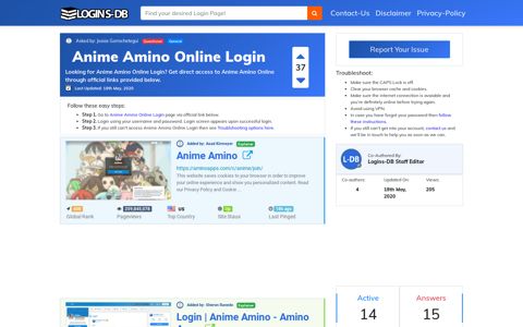 Anime Amino Online Login - Logins-DB