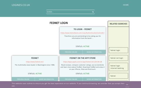 fednet login - General Information about Login - Logines.co.uk