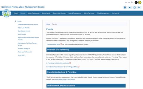 Permits | Northwest Florida Water Management District