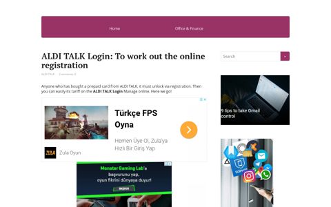 ALDI TALK Login: To work out the online registration