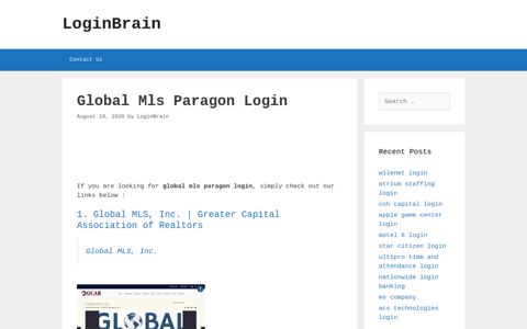 global mls paragon login - LoginBrain