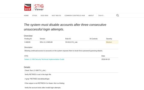 The system must disable accounts after three consecutive ...