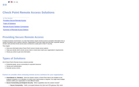Check Point Remote Access Solutions - Check Point Software