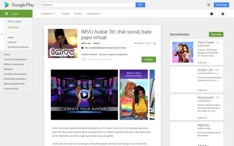 IMVU Avatar 3d: chat social, bate-papo virtual – Apps no ...