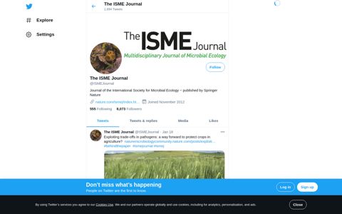 The ISME Journal (@ISMEJournal) | Twitter
