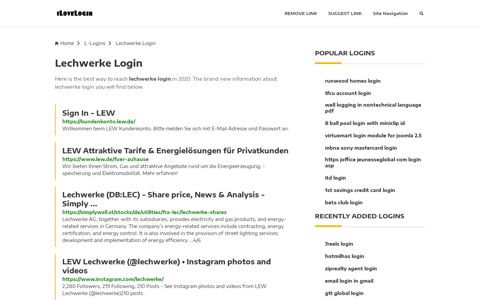 Lechwerke Login ❤️ One Click Access - iLoveLogin