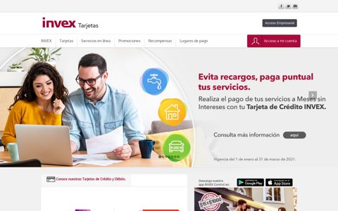 INVEX Tarjetas | INVEX Banco