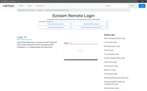 Ezclaim Remote - Login - LoginFacts