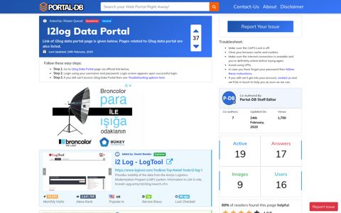 I2log Data Portal