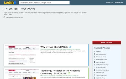 Educause Etrac Portal - Loginii.com