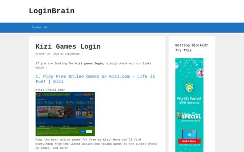 kizi games login - LoginBrain