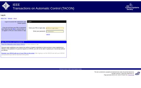 IEEE Transactions on Automatic Control (TACON) - CSS ...