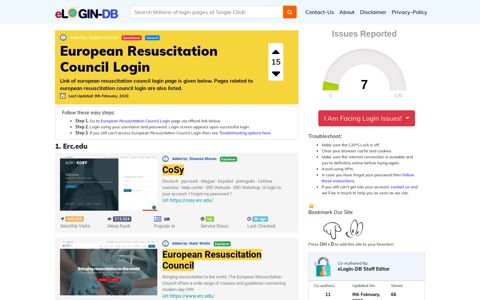 European Resuscitation Council Login