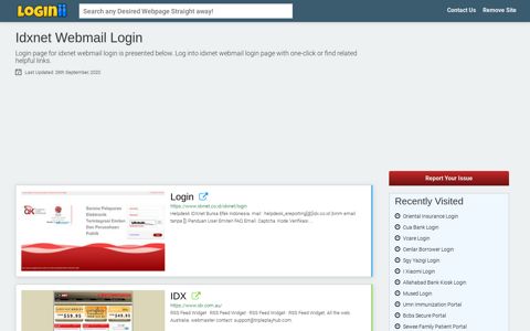 Idxnet Webmail Login - Loginii.com