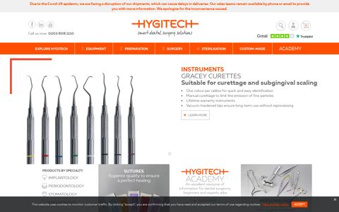 HYGITECH: Equipment and disposables for dental surgery -