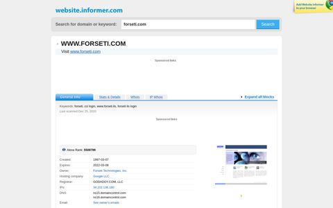 Forseti Technologies, Inc. - Website Informer