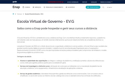 Escola Virtual de Governo - EV.G - Enap
