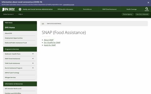FSSA: DFR: SNAP (Food Assistance) - IN.gov