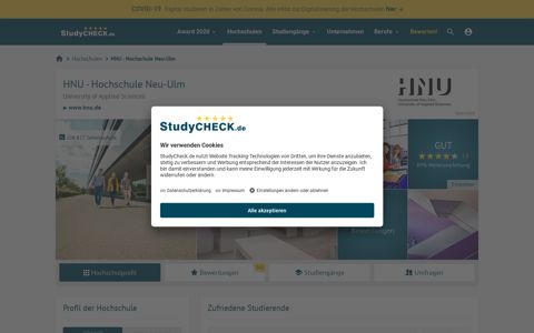 HNU - Hochschule Neu-Ulm - 308 Bewertungen zum Studium