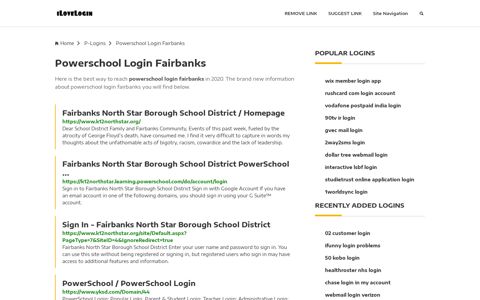 Powerschool Login Fairbanks ❤️ One Click Access - iLoveLogin