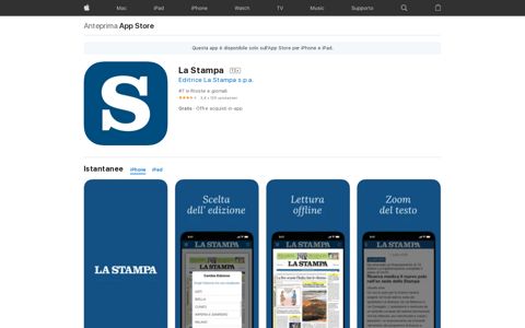 ‎La Stampa su App Store