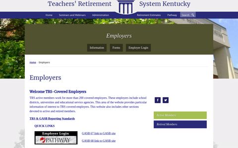 Employers - Teachers' Retirement System Kentucky