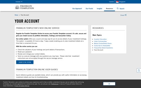 Your Account | Franklin Templeton